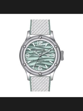 Invicta Silver Watch with Mint Green Dial 48mm